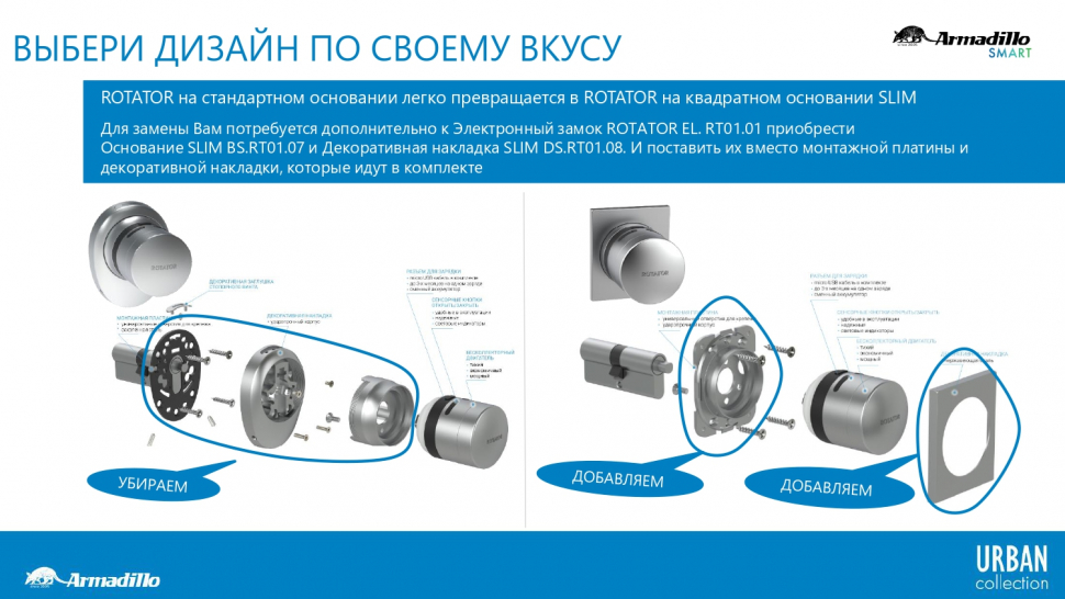 Декоративная накладка SLIM DS.RT01.08 SC матовый хром