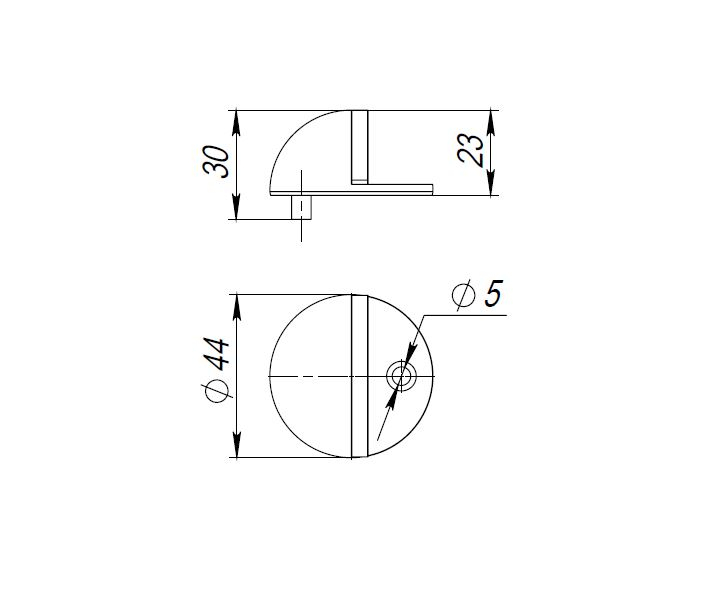 Упор дверной напольный DFIX/F50 (DS PF-50) ABG-6 бронза