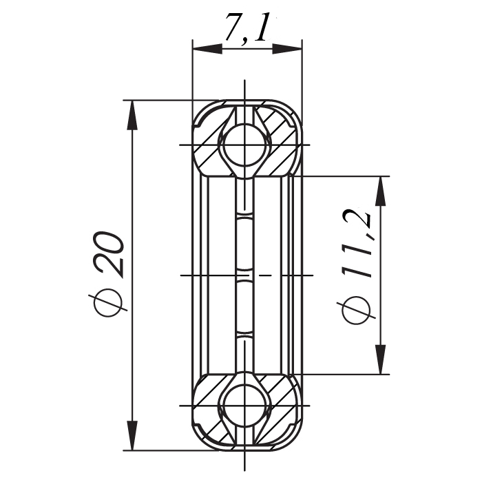Подшипник к приварной петле T1/141-20