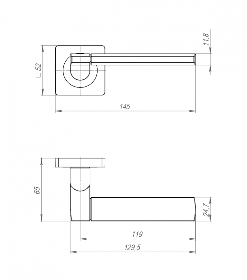 Ручка раздельная K.JK51.LIFT (LIFT JK) SN/CP-3 матовый никель/хром
