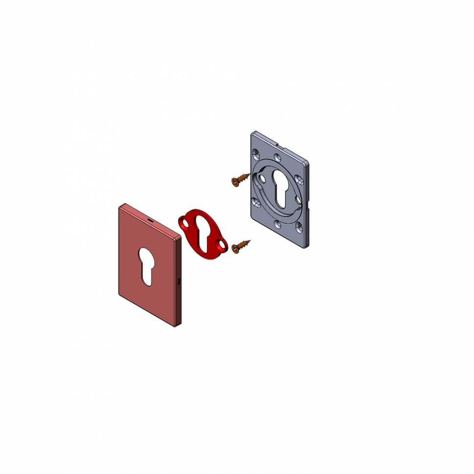 Накладка на цилиндр ESC.C.RL/K.486 (ESC 486-C RL) СР хром (1 шт.)