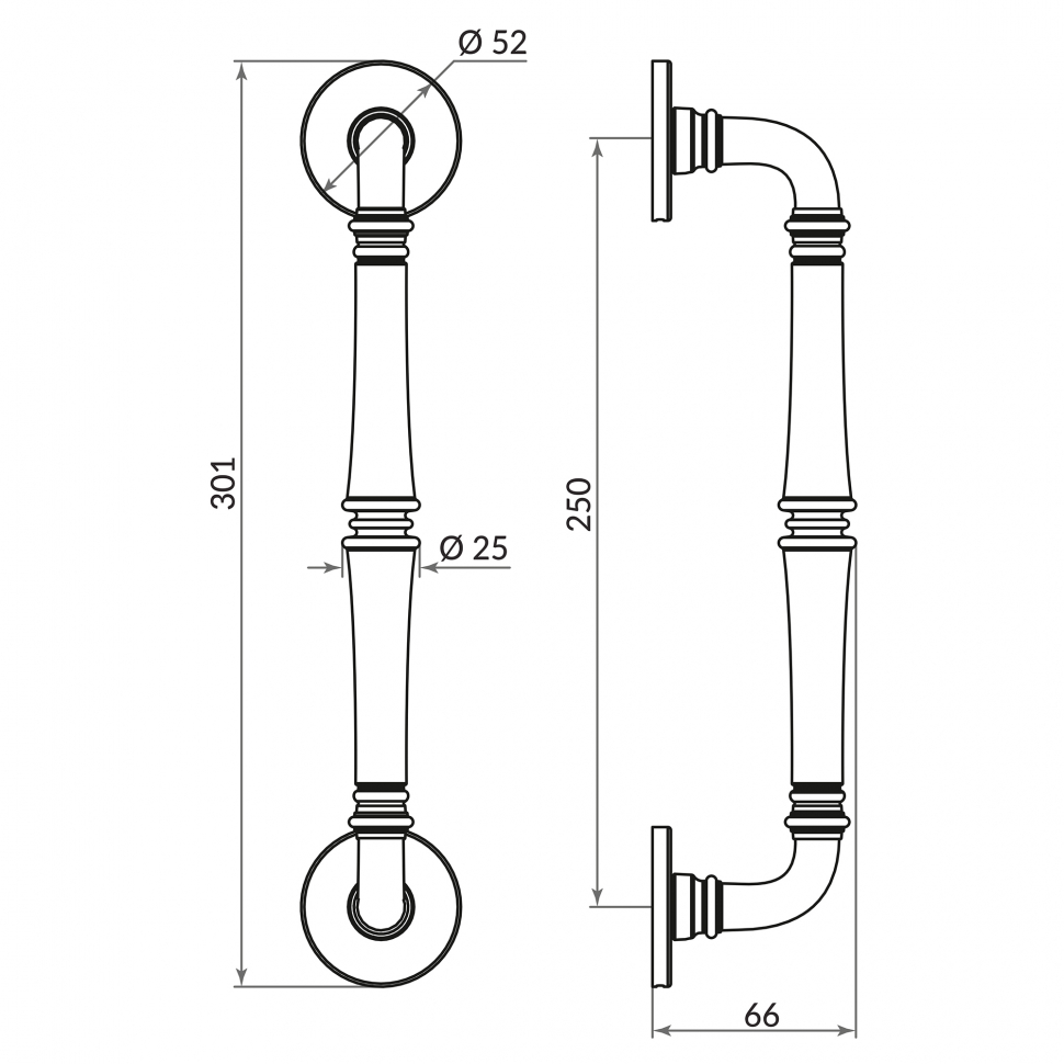 Ручка-скоба PULL.ARC.SORENTO OB-13 античная бронза