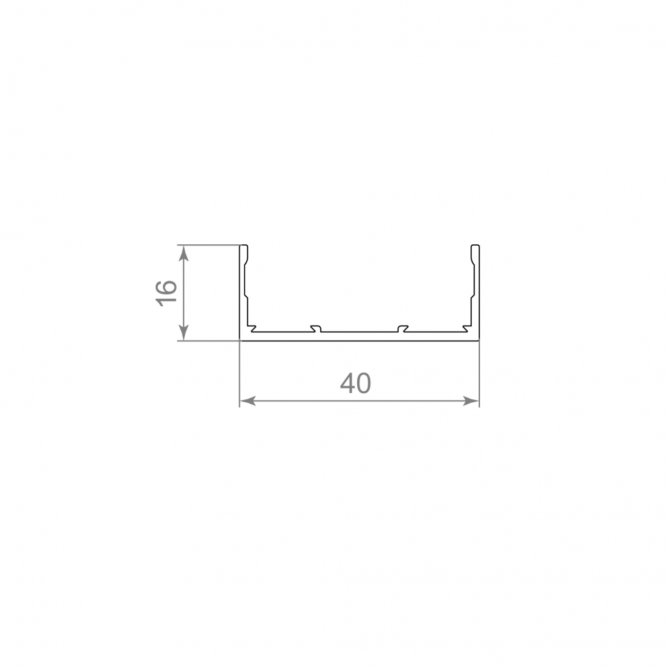 Крышка вертикальная SWD/SLD.Scope 40/16/3200 cover AL (3,2 м)