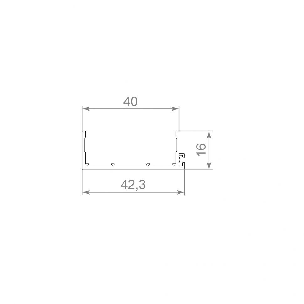 Крышка верикальная под щетку SLD.Scope 43/16/3200 cover BL (3,2 м)
