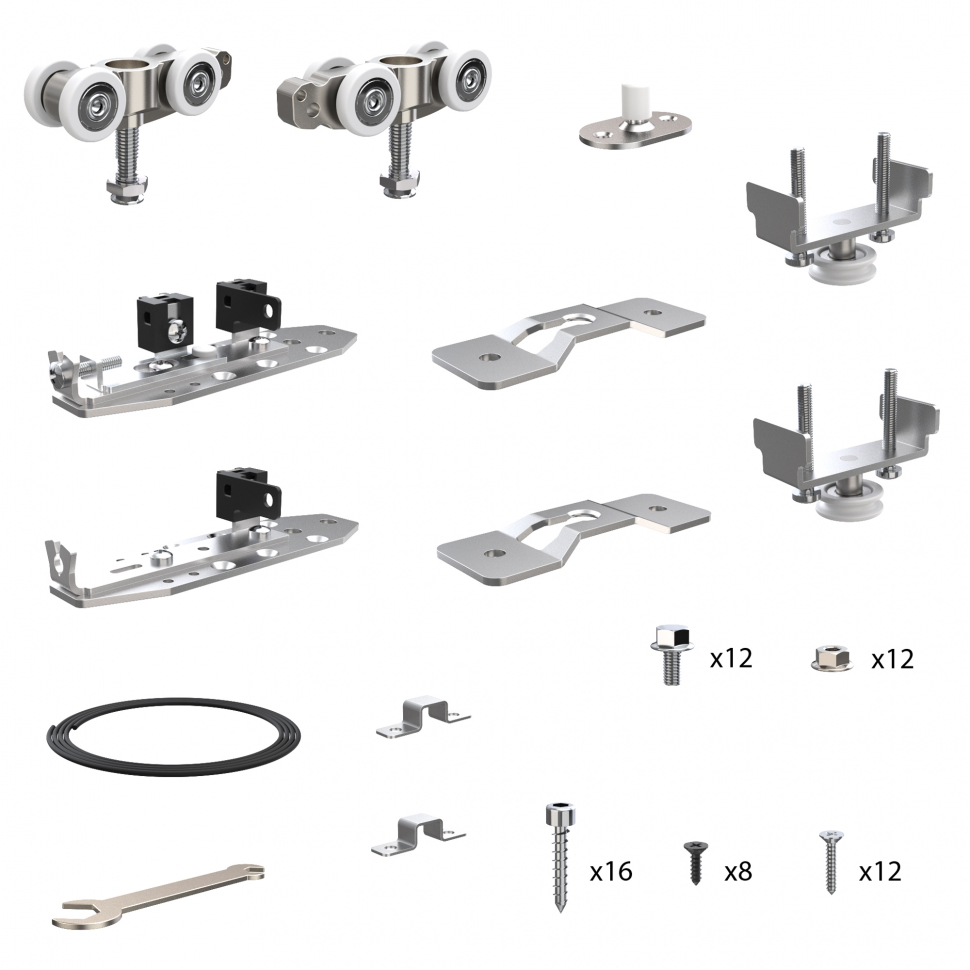 Комплект для раздвижных профильных дверей SLD.Comfort-PRO.SET4.PROF synchron/80