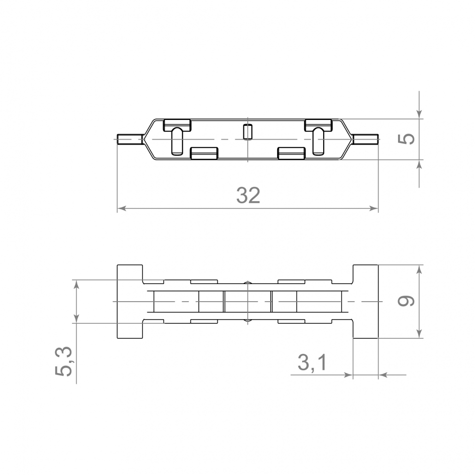 Крепеж для профиля крышки SLD.Scope 9/5/30 bracket (60 pcs)