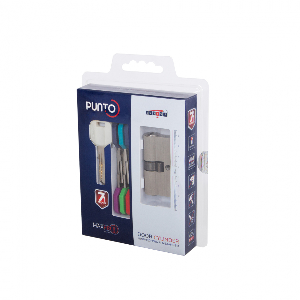 Цилиндровый механизм MaxPro7000Key60mm(25+10+25) SN никель 7key
