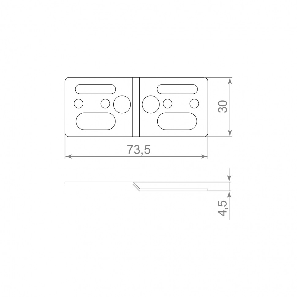 Комплект пластина крепежная с винтами  SWD.Scope 75/30/5 plate with screws