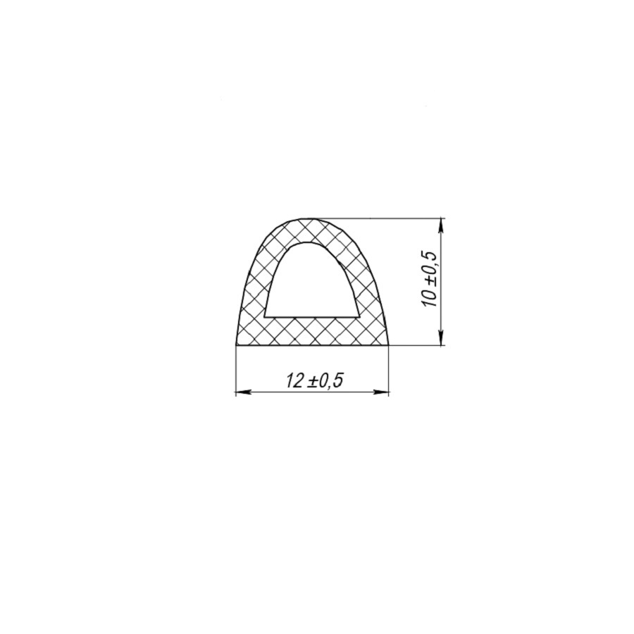 Уплотнитель самоклеящийся ADH/D-12x10mm, WHITE белый 150m