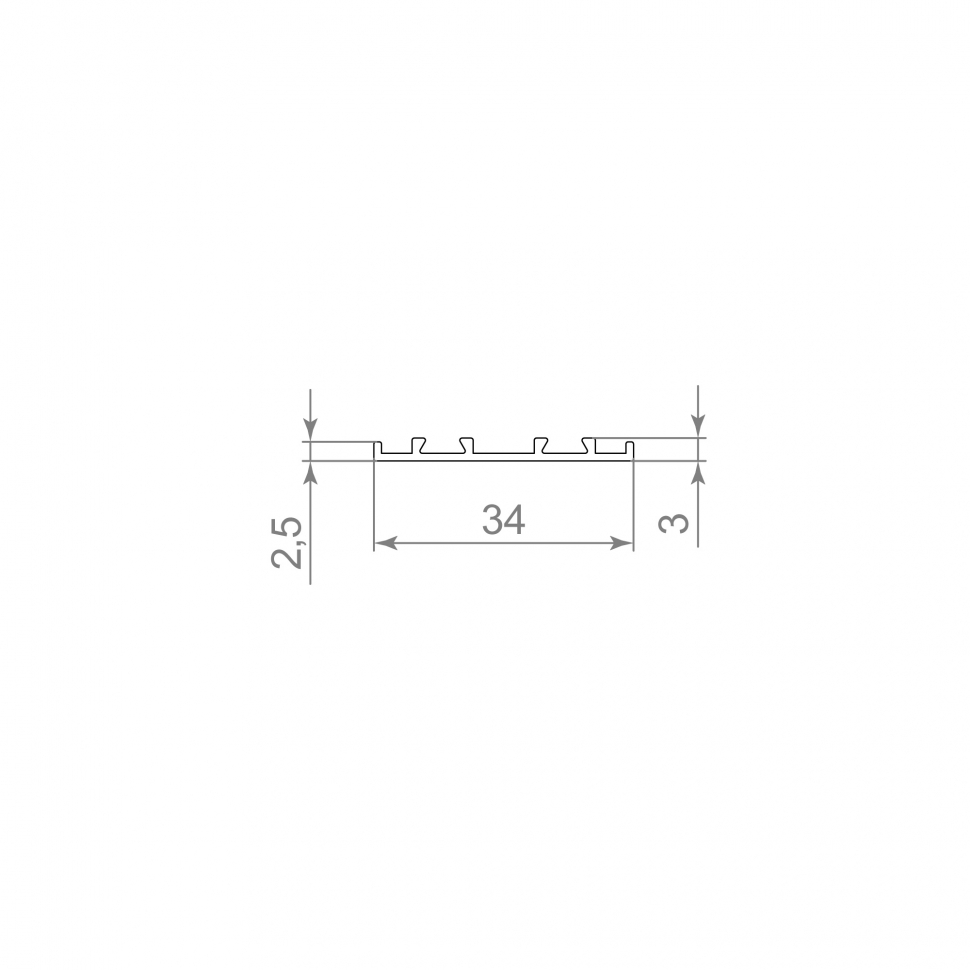 Декоративная соединительная крышка SLD.Scope 34/3/3200 cover BL (3,2 м)