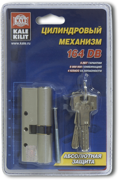 Цилиндровый механизм 164 DBN-E/70 (30+10+30) mm латунь 5 кл.
