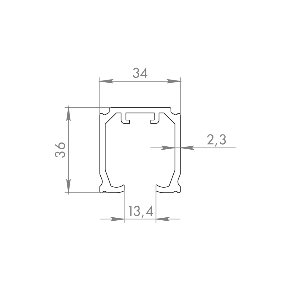 Верхняя направляющая SLD.Comfort-PRO/3000 track AL алюминий