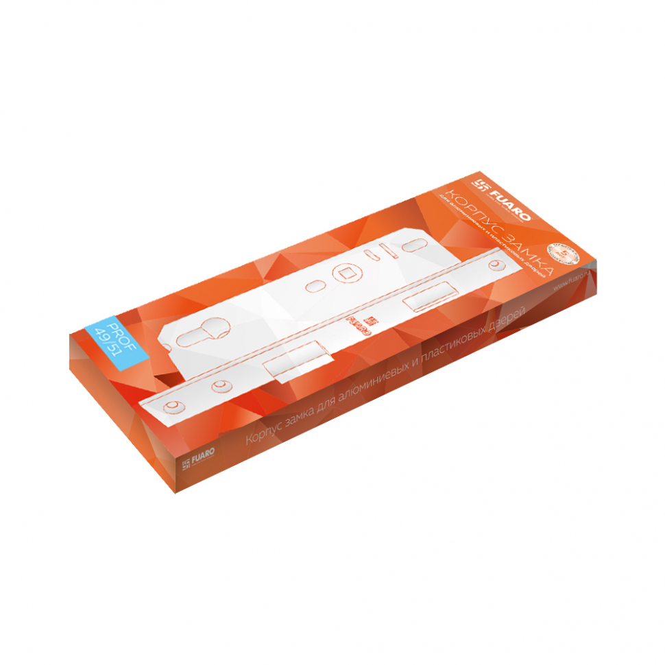 Корпус узкопрофильного замка с защелкой PROF4916-40/92 CP хром