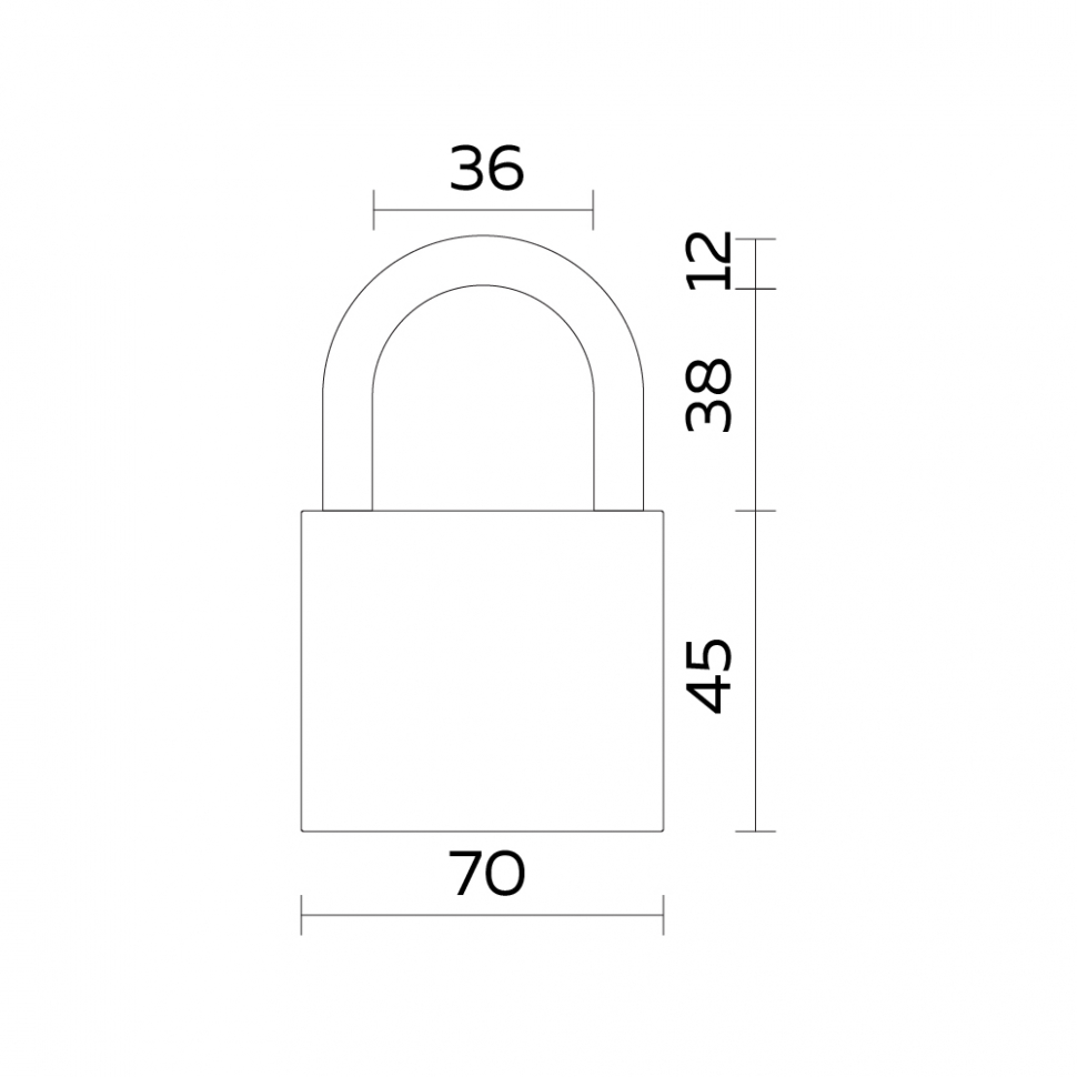 Замок навесной PL-WEATHER-1570 Black 4 fin key ( PL-15-70) диск. /блистер