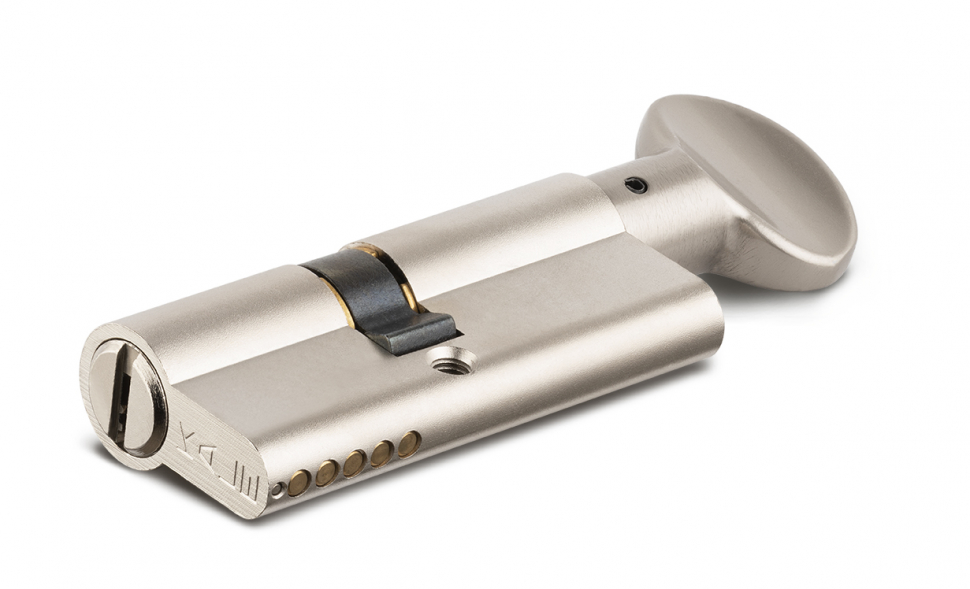Цилиндровый механизм с вертушкой 164 BM/90 (40+10+40) mm никель 5 кл.