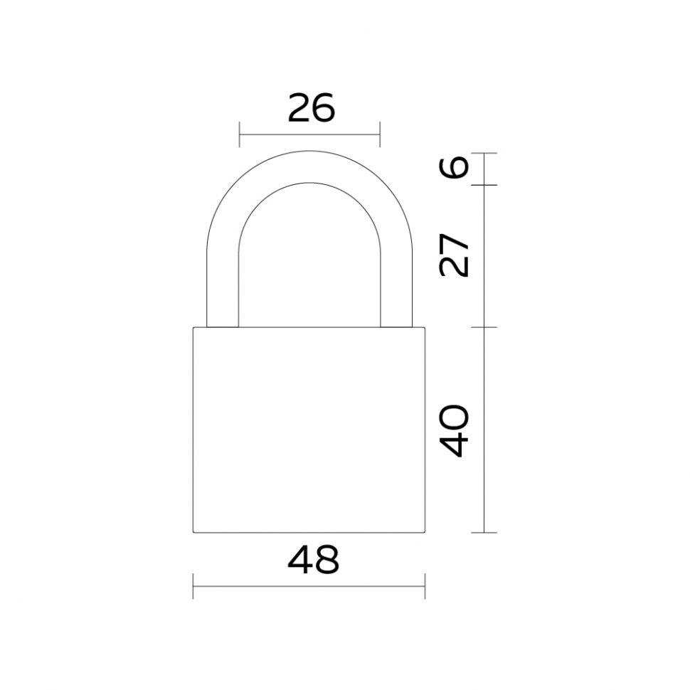 Замок навесной PL-UNI-0350 3key (PL-03-50) англ. /блистер