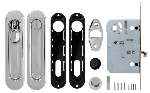 Набор для раздвижных дверей SH.LD152.KIT011-BK (SH011-BK) СP-8 хром
