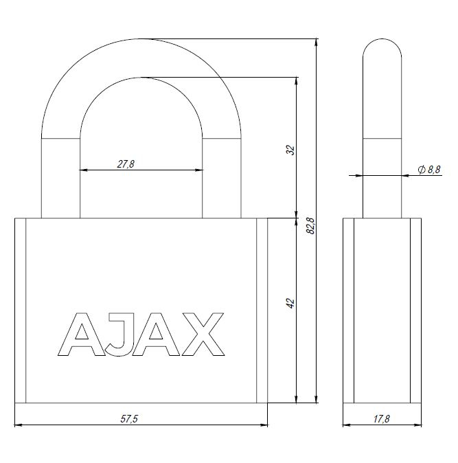 Замок навесной PD-3060 (PD-30-60) 3 fin key /блистер