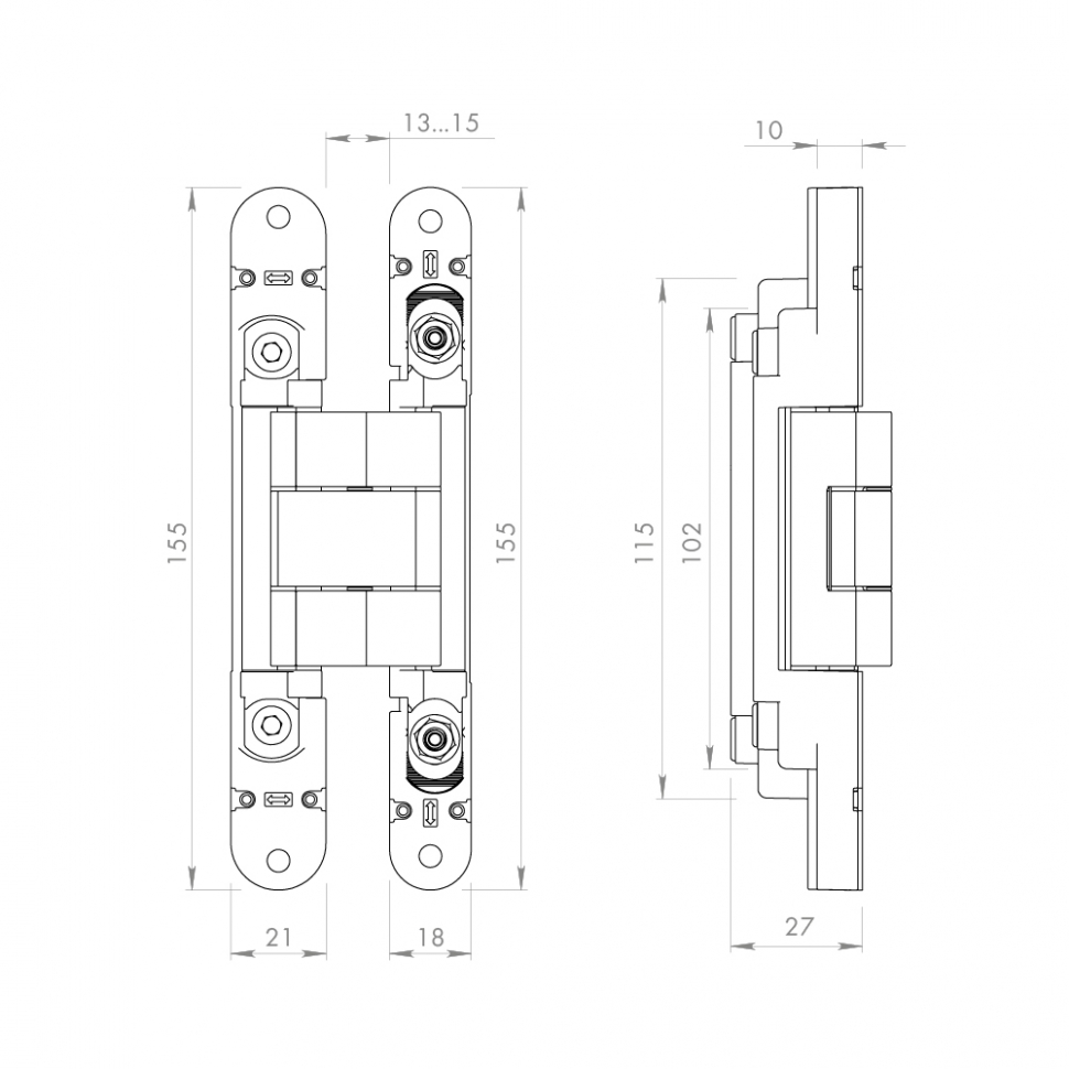 Петля скрытой установки U3D2400.VPG BL черный TECH