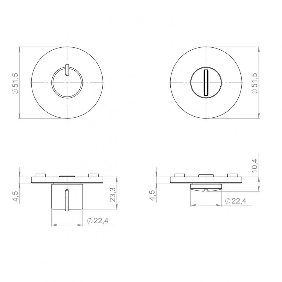 Ручка поворотная BK6.R.YM FSG-39 флор. золото