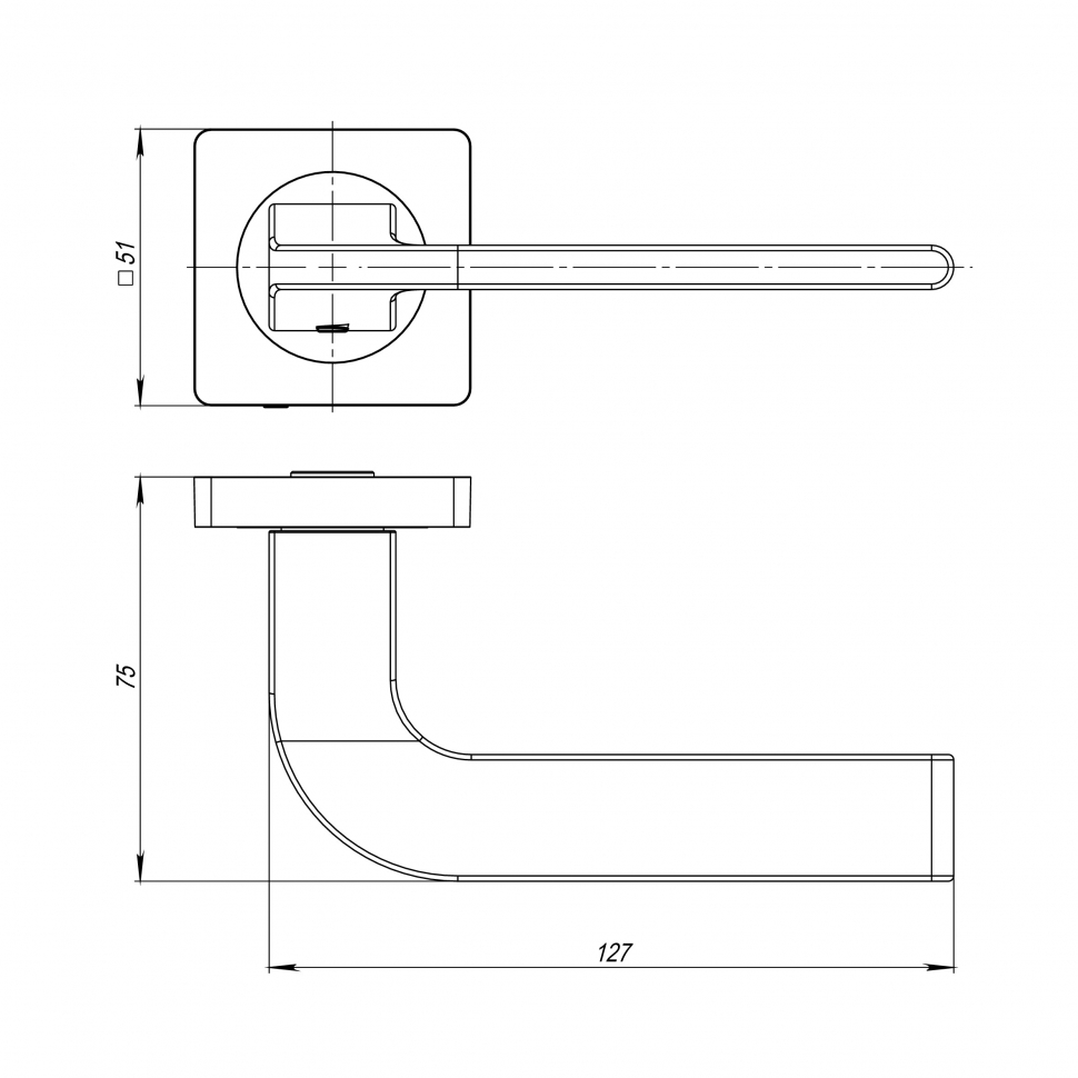 Ручка раздельная K.JK51.SPLINE (SPLINE JK) GR-23 графит