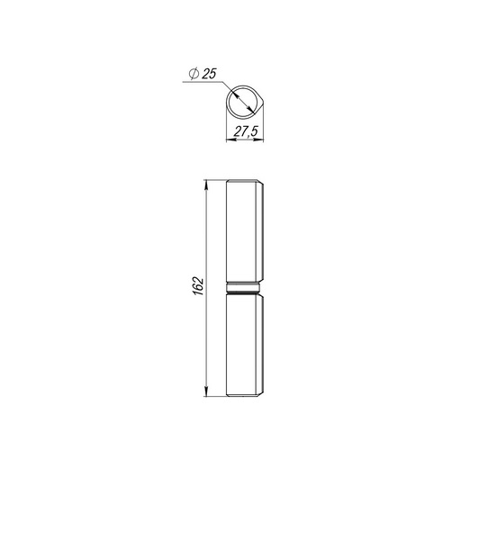 Петля приварная D25x160S