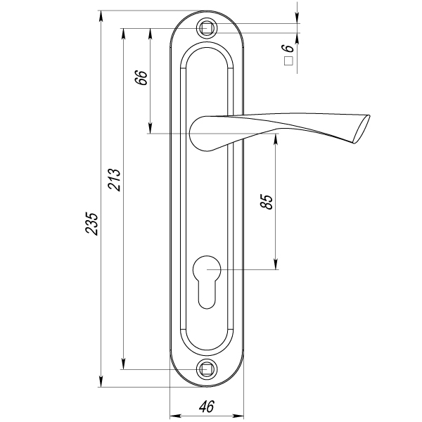 Ручка на планке HANDLE90.CRONA.18-85 (P90 8518 CRONA) AB бронза