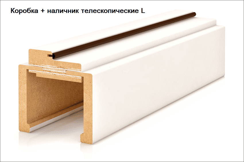 Комплект погонажа АЛЮМ. короба (2,5 шт) Наличник (5 шт) телескоп Сибирь профиль