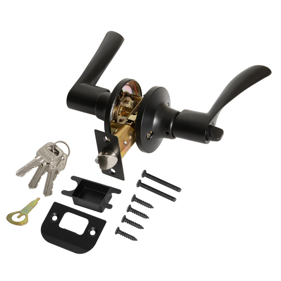 Ручка защелка DK610/BL BL-ET (кл./фик.) черный