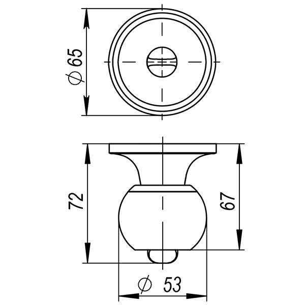 Ручка защелка DK682 CP-ET (6082 CP-E) (кл./фик.) хром