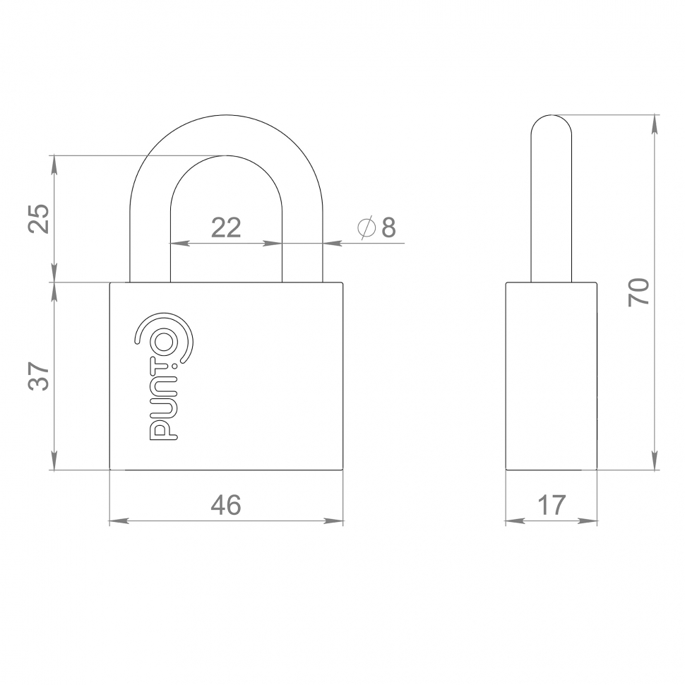 Замок навесной PK-1550 3 key диск.ключ