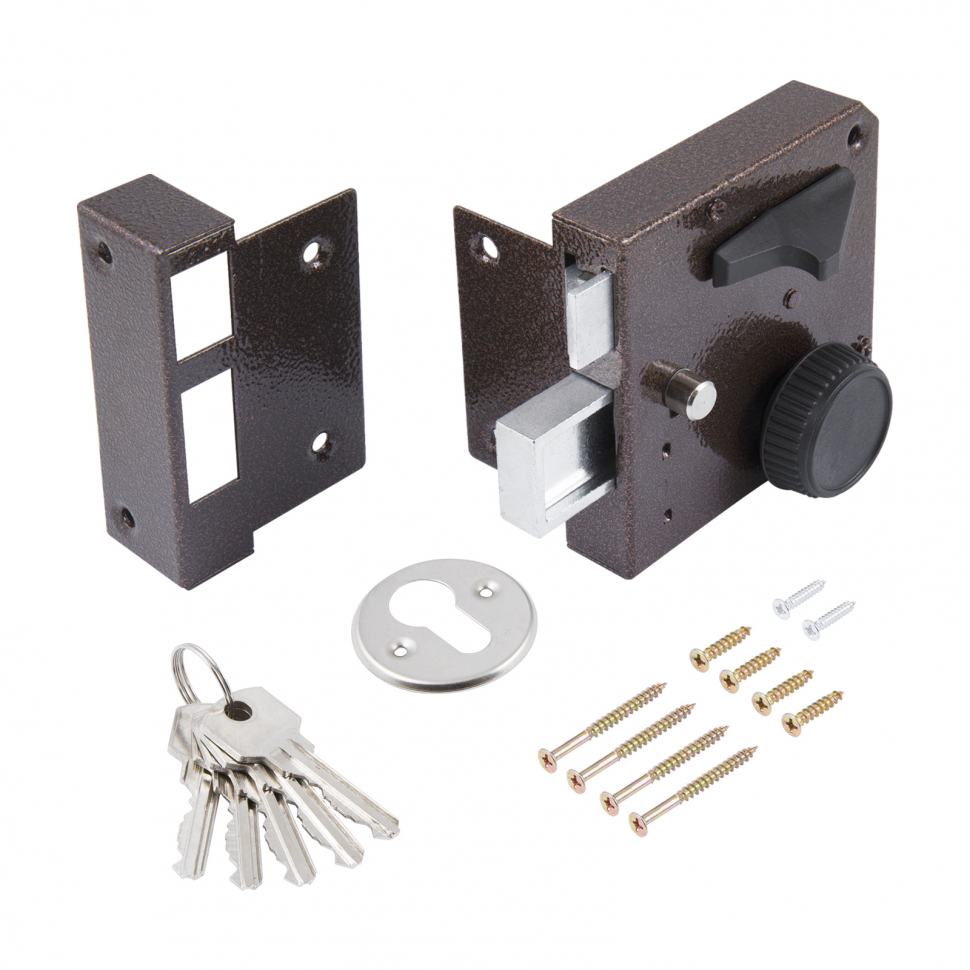 Замок накладной цилиндровый ЗН3А ПНЗ медь, 5 кл.