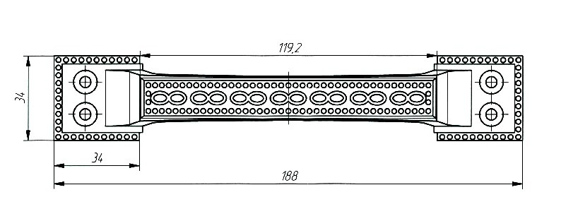 Ручка-скоба РС-2 (серебро)